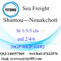 Mar de puerto de Shantou flete a Nuakchott